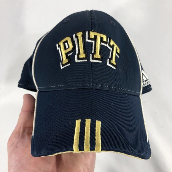 Adidas University of Pittsburgh Pitt Panthers Baseball Cap Hat Embroidered S/M - Picture 12 of 12